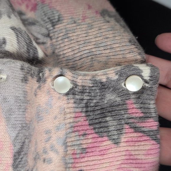 Talbots Floral Button-Front Cardigan Sweater - Shabby Chic SZ XS - Picture 9 of 14